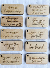 Set of 15 Inspirational Encouraging Wood Ornaments / Magnets / Keychain Cutouts