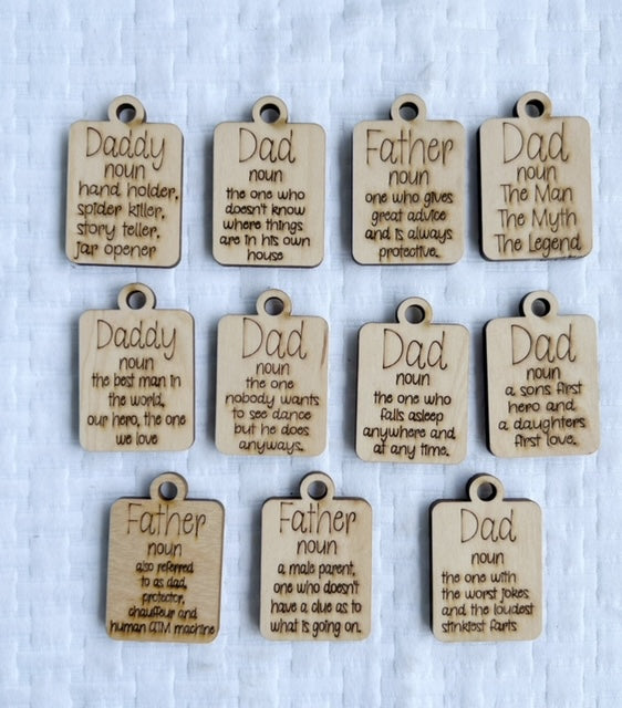 Dad Daddy Father Wood Ornaments / Magnets / Keychain Cutouts