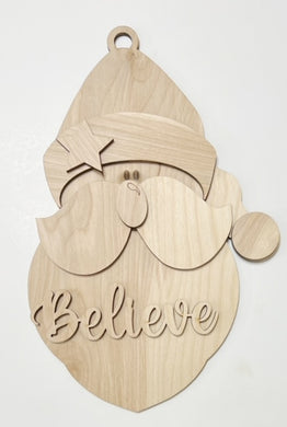 Believe Santa Christmas Doorhanger