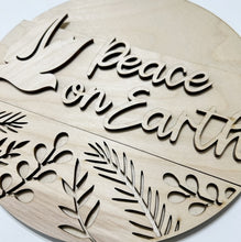 Peace On Earth Dove Christmas Round Doorhanger