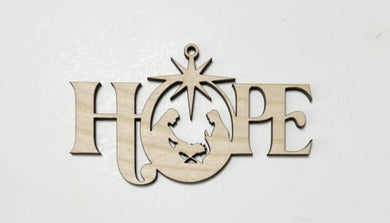 Hope Nativity Christmas Ornament