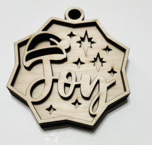 Joy Santa Hat Star Triple Layer Ornament