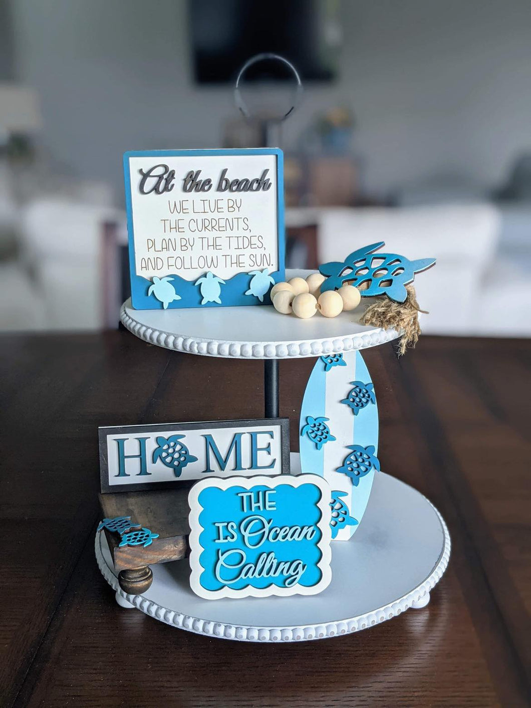 The Ocean is Calling Tiered Tray Set