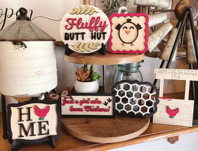 Chicken Tiered Tray Set