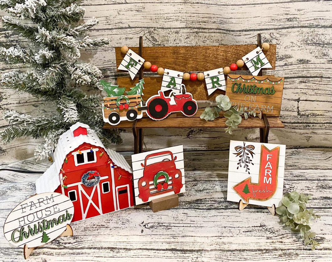 Christmas on the Farm Tiered Tray Set