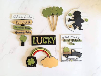 St. Patrick's Day Lucky Rainbow Tiered Tray Set