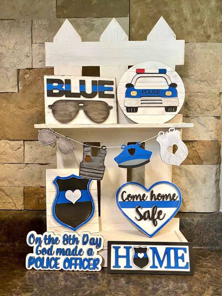 Police Officer Tiered Tray Set