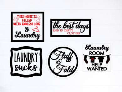Laundry Sucks Fluff & Fold Help Wanted Tiered Tray Set