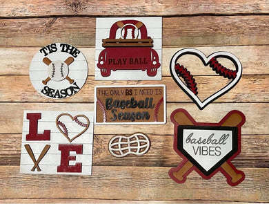 Baseball Vibes Tis the Season Tiered Tray Set