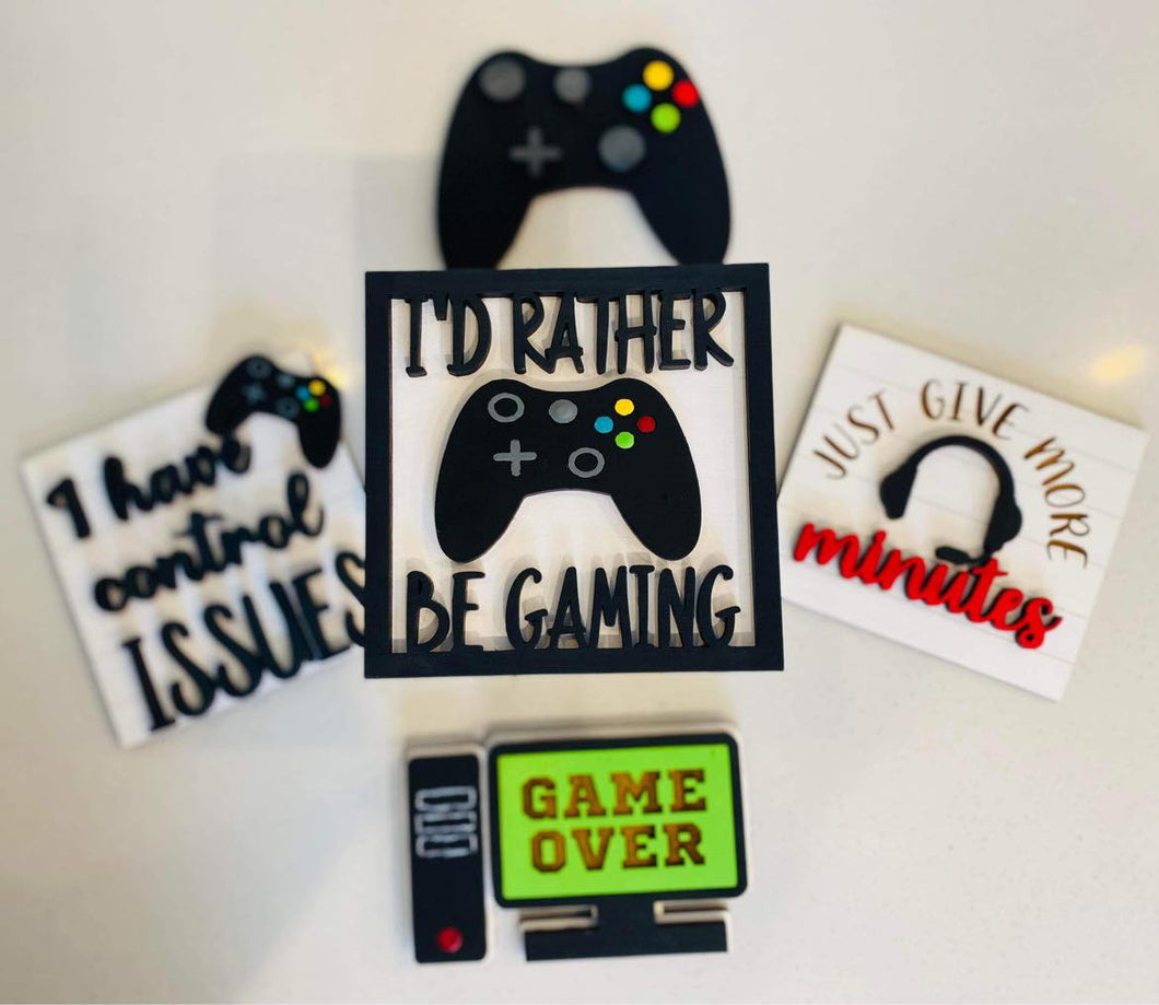 I'd Rather Be Gaming Came Control Tiered Tray Set