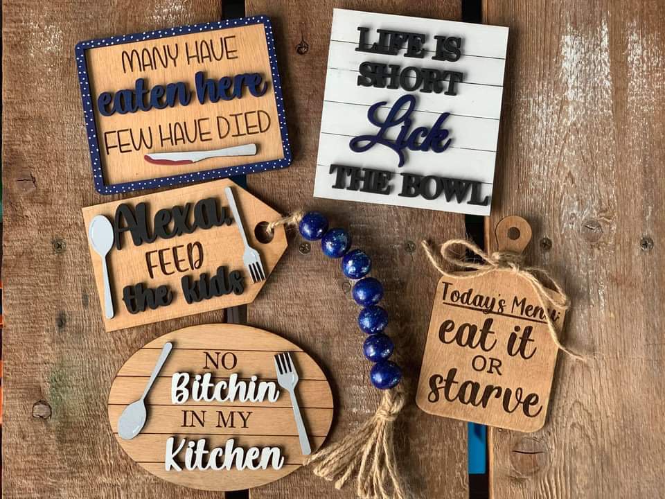 Life Is Short Lick The Bowl Tiered Tray Set