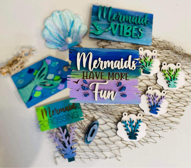 Mermaid Vibes Mermaids Have More Fun Tiered Tray Set