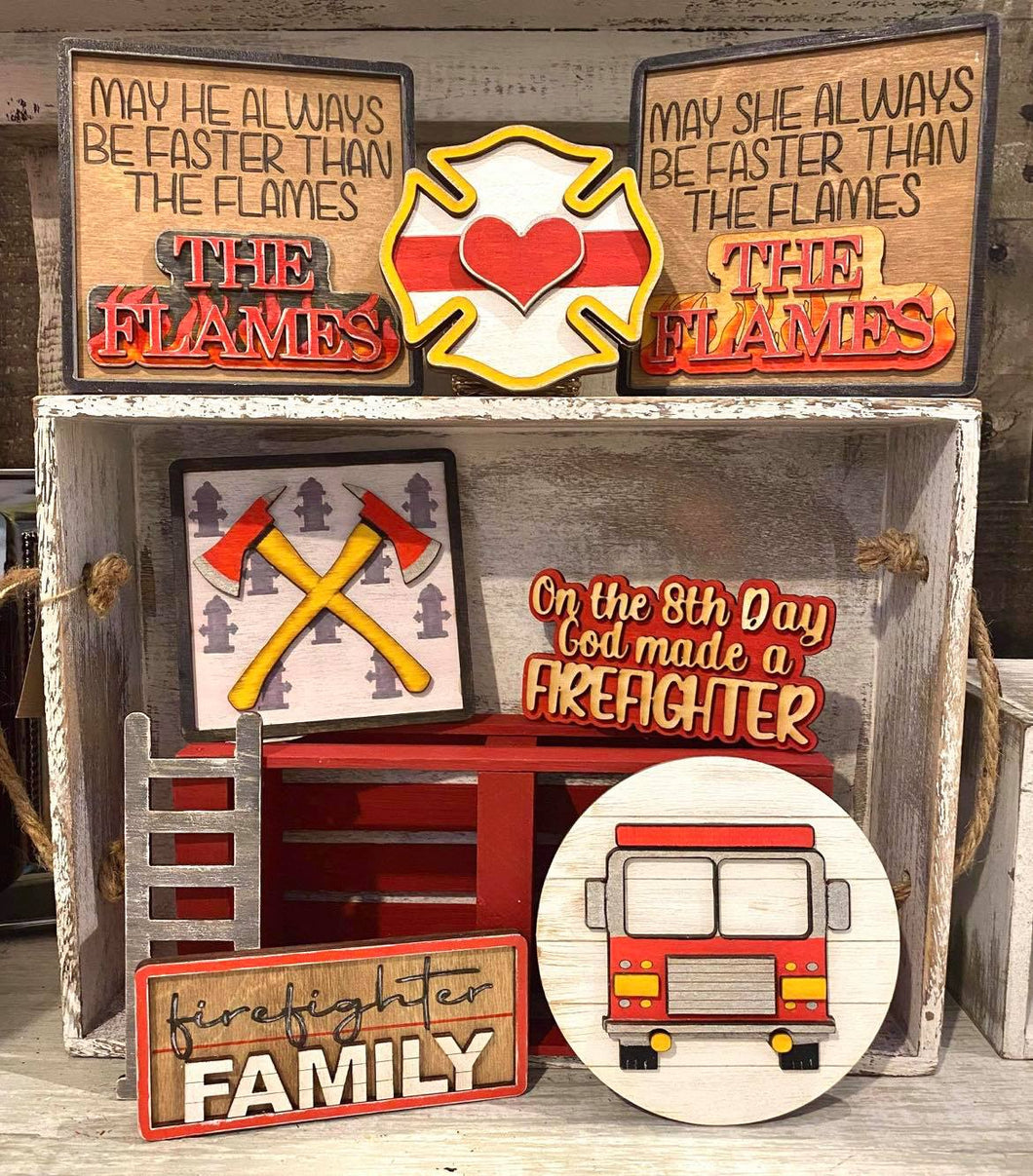 Firefighter Tiered Tray Set