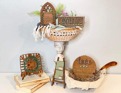 Love Grows Best in Little Houses Farmhouse Home Sweet Home Tiered Tray Set