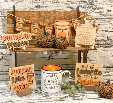 Pumpkin Spice Junkie Tiered Tray Set